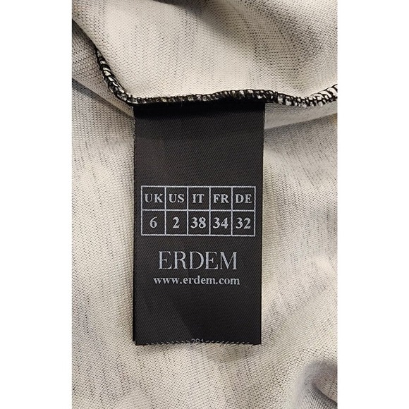 ERDEM Blue Reese Floral Print Stretchy Jersey Slimming Mini Dress Size 2 - Picture 5 of 13